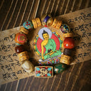 Timeless ancient jewelry: colorful beaded bracelet with turquoise beads