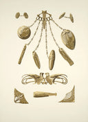 Ornate 18k gold Art Nouveau chain with leaf pendants, timeless fine jewelry legacy.