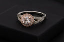 Two-tone diamond engagement ring in rose gold, luxury jewelry gift idea