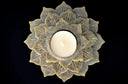 Ornate lotus glass candle holder with hidden meanings special charm