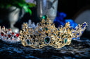 a close up of a crown on a table