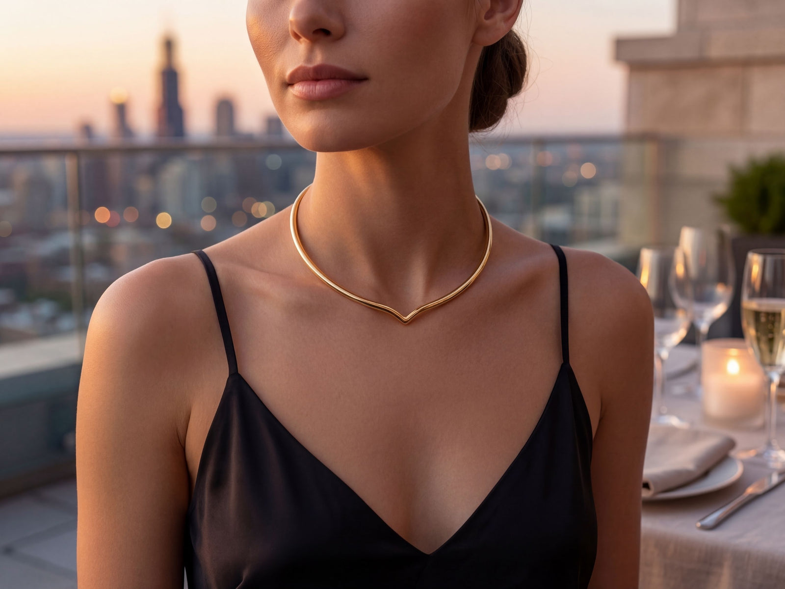 Vera Contour — 18K Solid Gold Choker