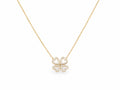 0.19ctw Lab Grown Diamond Clover Necklace in 14K Yellow Gold