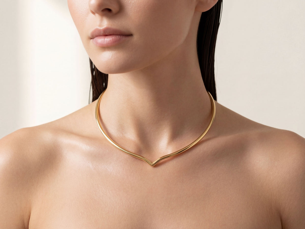 Vera Contour — 18K Solid Gold Choker
