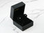 Black jewelry box showcasing 18K White Gold 4mm Ball Earrings for Kids