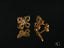 Butterfly earrings with colorful gemstones in 18K gold multicolor design