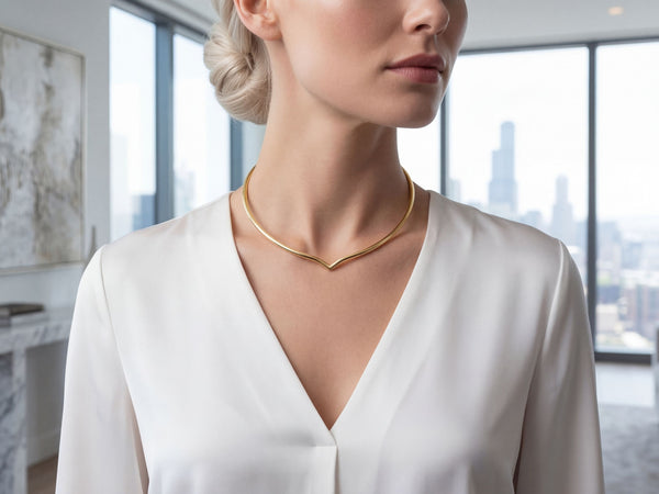 Vera Contour — 18K Solid Gold Choker