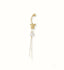 18k Gold Bellybutton Piercing with Cubic Zirconia Butterfly Design