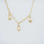 18k gold heart charm anklet with three exquisite heart pendants.