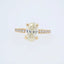 18k gold engagement ring with 1.6-carat oval diamond.