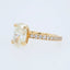18k gold oval diamond engagement ring with a 1.6-carat natural diamond.