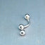 18k white gold bellybutton piercing by Art Gold Jewelry, featuring elegant design and luxurious sparkle.