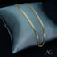 Authentic 18k gold modern jewelry anklet with flat interconnected oval links