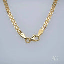 18k gold anklet with flat link chain and lobster clasp