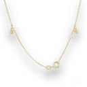 18k gold anklet with dazzling charm and securely set zirconias