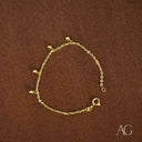 Delicate 18k gold balls bracelet for kids with small spherical charms