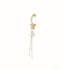 18k gold bellybutton piercing with butterfly charm and cubic zirconia in Greater Boston Area