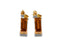 Elegant 18k yellow gold Citrine Earrings with rectangular brown gemstones, part of Solaris Legacy Collection
