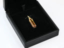 18K gold citrine pendant with faceted brown-orange gemstone from Solar Aura Collection