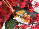 18K gold citrine pendant from Solar Aura Collection with orange gemstones