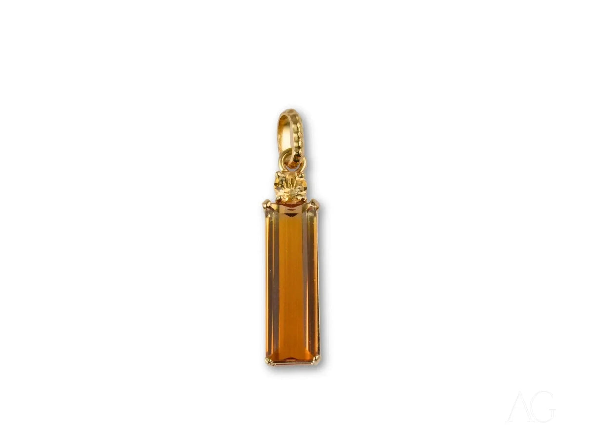 18K gold citrine pendant in Solar Aura Collection