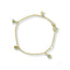 Delicate 18k gold CZ bracelet for kids with geometric charms and cubic zirconia accents