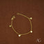 Elegant 18k gold CZ bracelet for kids with art gold jewelry and gemstone charms
