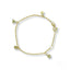 Elegant 18k gold CZ bracelet for kids featuring geometric charms and diamond accents