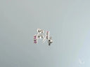 Luminous Spark certified 18k solid gold CZ stud earrings with pink gems