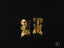 Ethereal wings butterfly earrings in 18K gold with diamond accents and gold CZ butterfly design