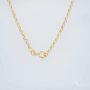 18k gold heart charm anklet with rolo chain and spring ring clasp