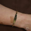 Golden gold ID bracelet with oval plaque, luxurious 18k gold for child’s elegance