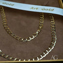 Two classic link 18k gold chains, art gold jewelry necklaces