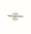 18k Gold Oval Diamond Engagement Ring featuring a natural oval diamond and pavé band