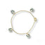 18k gold panda bracelet with five panda motif charms and a gold chain design