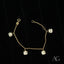 Elegant 18k gold panda bracelet with five charming panda motif charms