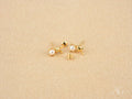 18K Gold Pearl Stud Earrings