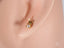 Gold-toned bunny-shaped art gold jewelry 18k gold pearl stud earrings with pearl belly