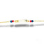 18k gold personalized bracelet with black coral beads and a four-leaf clover cutout
