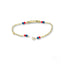 18k gold personalized bracelet with black coral and red and blue beads for kids