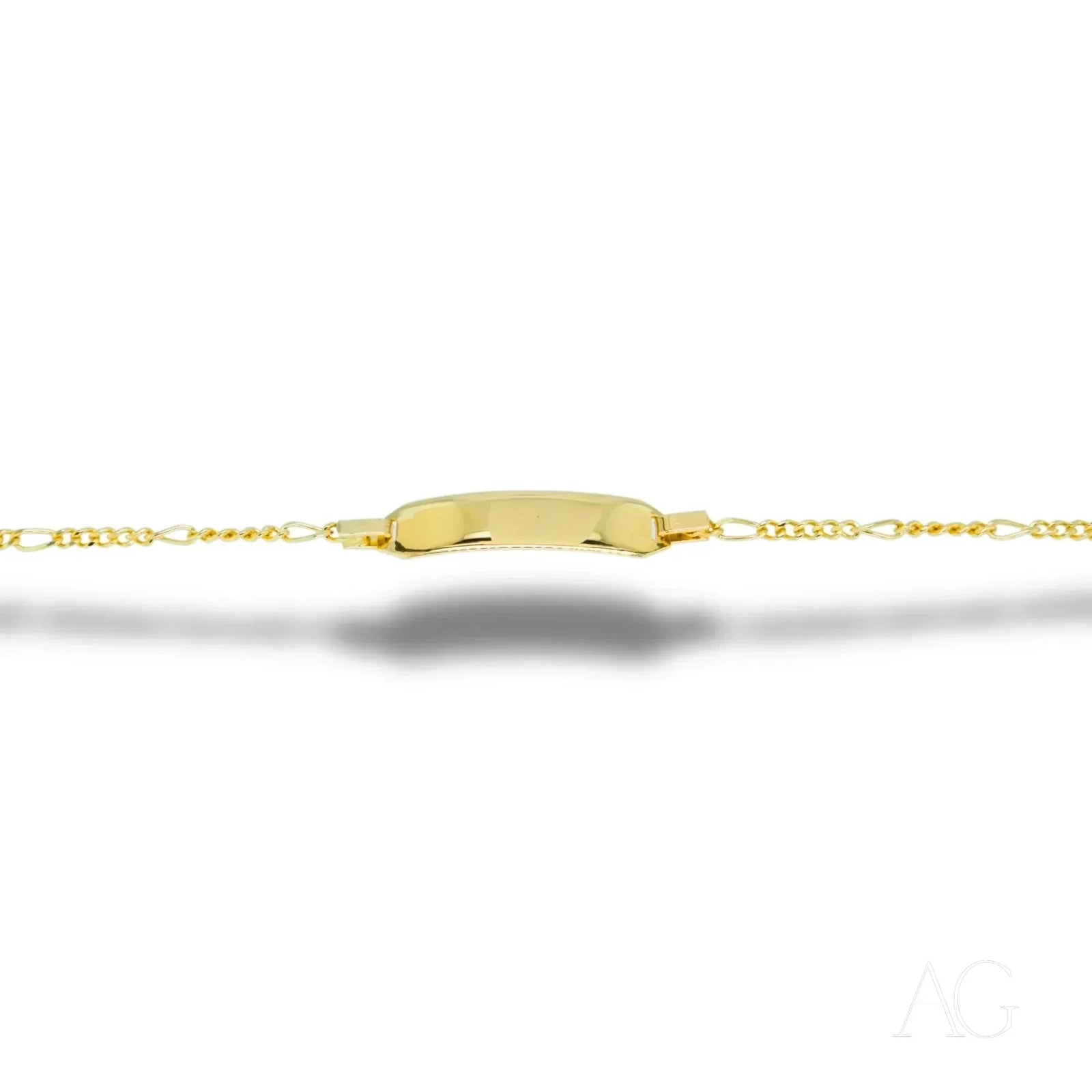Gleaming 18k gold personalized ID bracelet for kids timeless elegance
