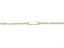 Delicate 18k Gold Personalized Kid’s ID Bracelet with Spring Ring Lock and Rectangular Plate