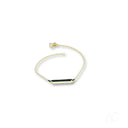 Child’s 18k gold personalized ID bracelet with delicate chain and rectangular tag