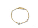 18k gold personalized kid’s ID bracelet with spring ring lock