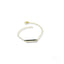 Delicate 18k gold personalized kids’ bracelet for tiny wrists with a thin black bar centerpiece