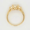 18k gold three-stone ring with 0.98ct round diamonds brilliance redefined