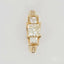 18k gold ring with 0.98ct diamond and princess-cut diamonds showcasing brilliance redefined step