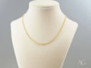 18K solid gold rolo chain necklace with delicate 2.7mm links