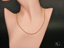 18K solid gold rolo chain necklace with 2.7mm classic round links