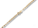 18K solid gold rolo chain necklace with lobster clasp, 2.7mm links